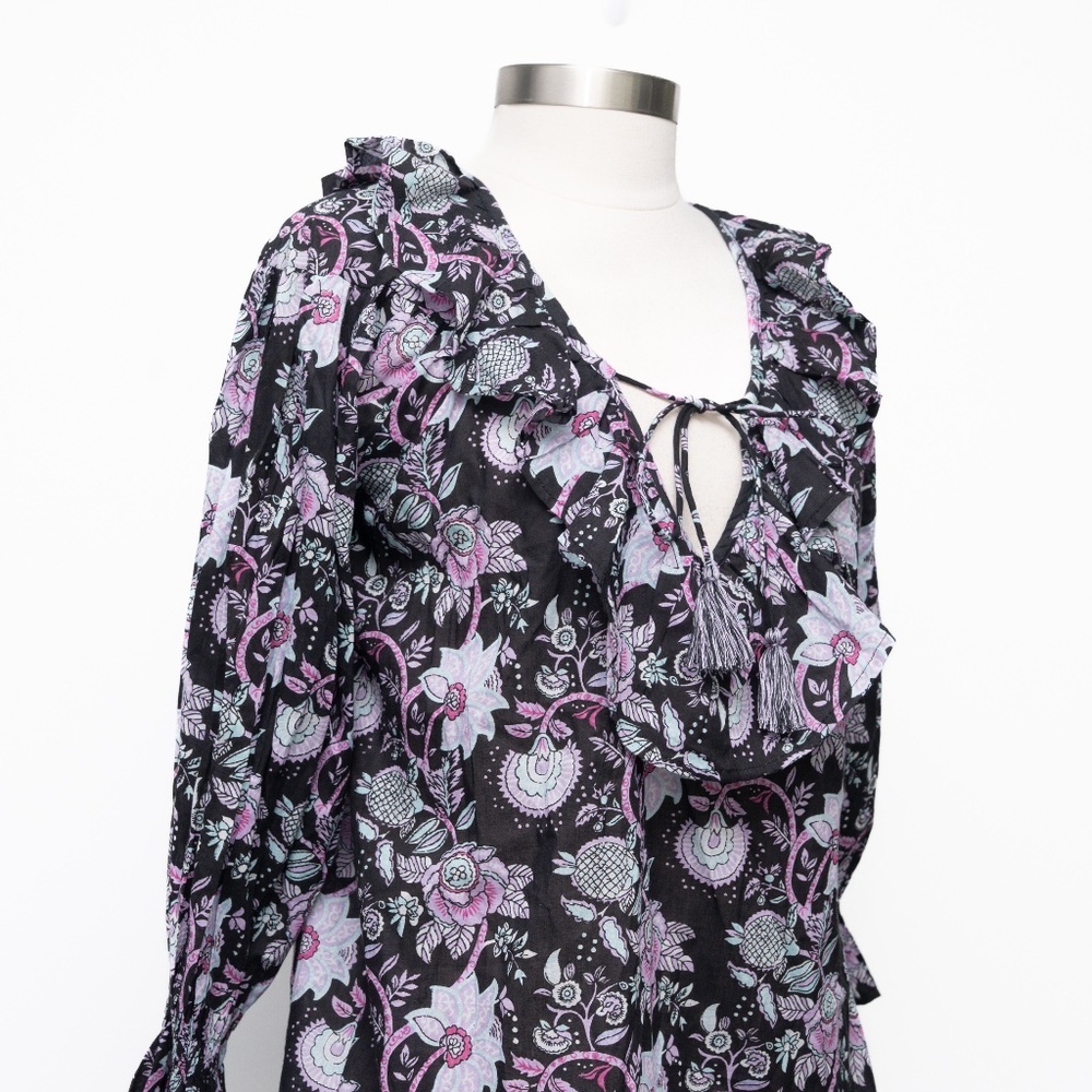 Mille‎ - May Linen Ruffle Blouse - Picture 7 of 11